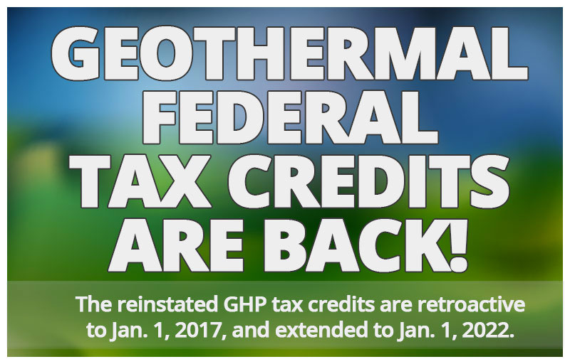 Geothermal Heat Pump Tax Credits Approved by Congress